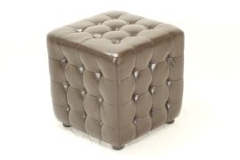 Pouf chesterfield brun